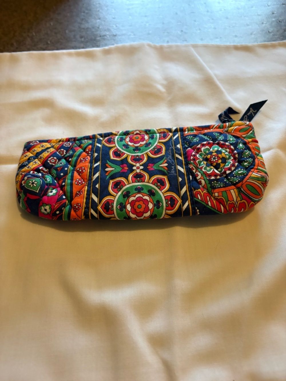 Vera Bradley Venetian Paisley, brush, pencil and cosmetic jewelry make up case